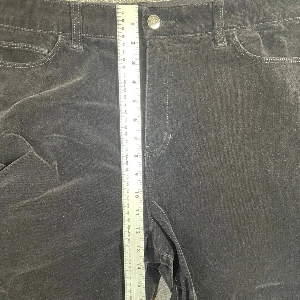 Croft & Barrow Corduroy Pants Womens 16 Reg Black Straight Leg Pants